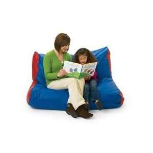  High Back Beanbag Sofa   Red/Blue: Home & Kitchen