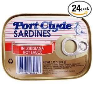 Port Clyde Sardines in Hot Sauce, 3.75 Ounce Cans (Pack of 24)