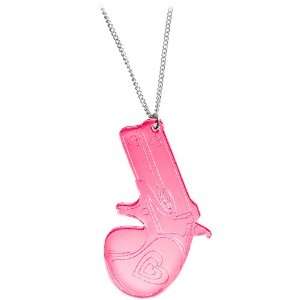  Pink You Barrel Me Over Gun Necklace Jewelry