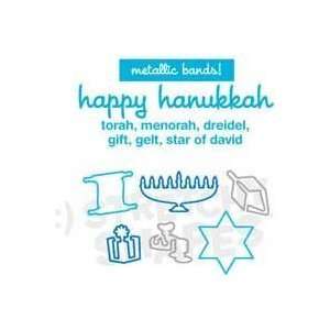  Stretchy Shapes Happy Hanukkah Metallic Rubber Bands 24 