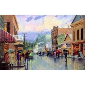   Kinkade   Main Street Trolley Artists Proof Canvas