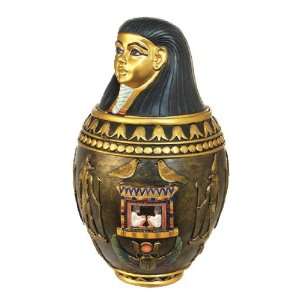  Egyptian Pharaoh Covered Canopic Jar 6354