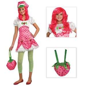  Strawberry Shortcake Tween Costume with Wig and Purse 
