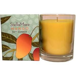   Stella Mare Mango Soy 5 Ounce Candle In Glass: Health & Personal Care