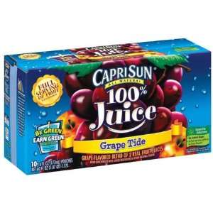 Caprisun 100% Juice Grape Tide 6 Oz Pouch   4 Pack:  