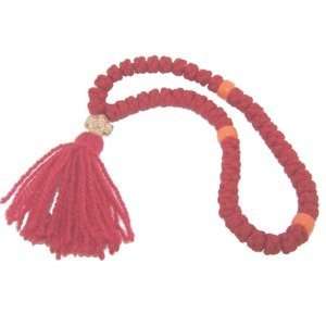  Red Knotted wool chotki Rosary (50 Knots): Home & Kitchen