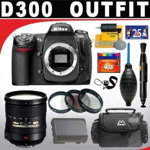  Nikon D300 DX 12.3MP Digital SLR Camera (Body Only) + Nikon 