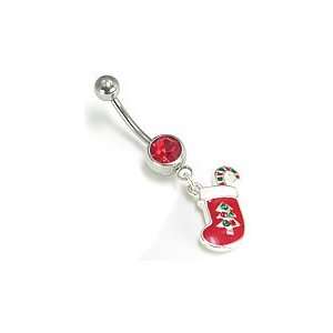 Christmas Candy Cane Stockings Belly Button Ring in 14g 12g 10g 12g 1 