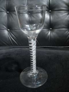 18th c. Georgian English Twist Stem Glass Goblet  