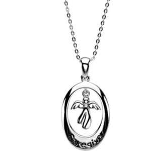   : Inspirational Blessings Sterling Silver Caregiver Necklace: Jewelry