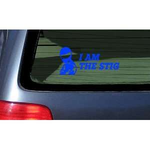  I Am the Stig   Blue Vinyl Sticker: Automotive