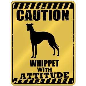    Caution : Whippet With Attitude  Parking Sign Dog: Home & Kitchen