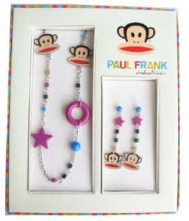  Paul Frank Julius Multicolored Beads Necklace & Earrings 