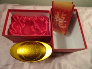2012 New Zealand Dragon1 oz Silver Lunar Gold Giled Coin in Box Coa 