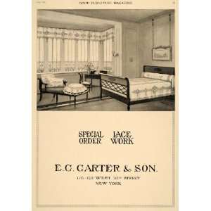  1918 Ad E C Carter And Son Lace Work Home Decor Bedroom 