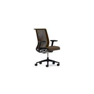  Steelcase Think 465 Work Root Beer Chair, 3 D Knit Back 