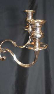 Pair XL Victorian Silver Plate Candelabras Candles  
