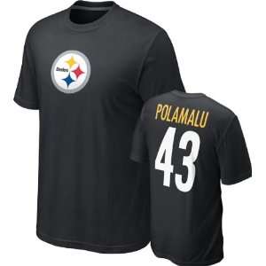  Troy Polamalu #43 Black Nike Pittsburgh Steelers Name 