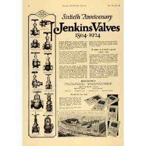  1924 Ad Jenkins Bros Valves 60th Anniversary Bridgeport 