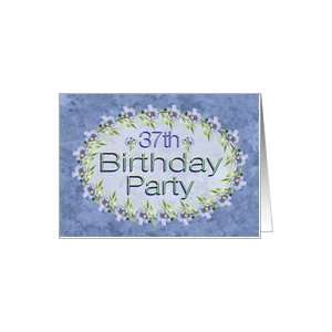    37th Birthday Party Invitations Lavender Flowers Card Toys & Games