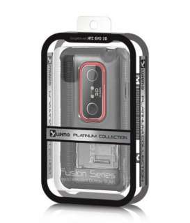   Platinum Fusion Case for Sprint HTC EVO 3D Skin + HARD Cover + LCD