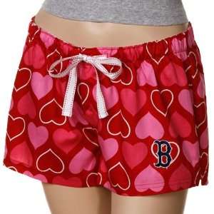   Sox Ladies Red Candy Hearts Boxer Shorts (Large)