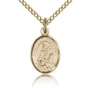  Gold Filled 1/2in St Martin of Tours Charm & 18in Chain Jewelry