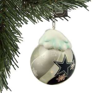 Dallas Cowboys NFL Light Up Glass Ball Ornament: Sports 