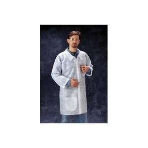 Radnor X Large White Spunbond Polypropylene Disposable Labcoat With 