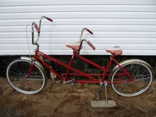 Vtg 1960s Original Huffy Daisy Daisy Red Tandem Two Seat / Person 