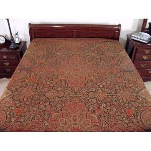  Raj Mahal Indian Cashmere Bedspread Bedding Wool Throw 