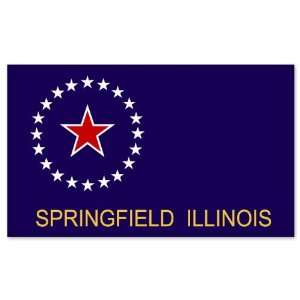 SPRINGFIELD Illinois Flag bumper sticker decal 5 x 3