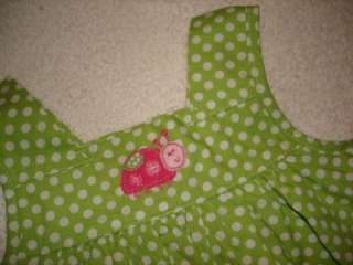 Light Green and White Polka Dots with a Ladybug in the center
