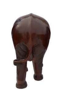 Decorative Rosewood Hand Carved Elephant, 19th C.  