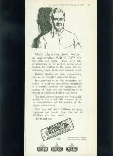 Lot of 1920s Wrigleys Spearmint Gum Ads (7)  