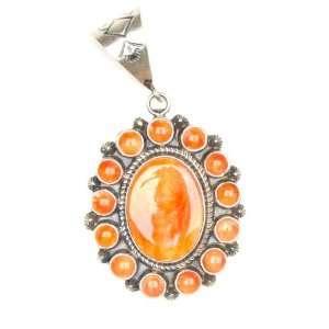  Orange Spiny Oyster Shell Pendant Jewelry