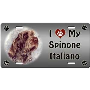  I Love My Spinone Italiano License Plate: Sports 