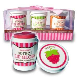  Sweet Sorbet Lip Gloss Pints   Set of 3 Health & Personal 