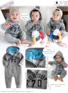   Seventy Napping Baby Boy Girl Infant Warm Clothing / OA 1035 gray