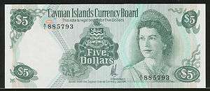 Cayman Islands 5 Dollars L. 1974, P. 6  