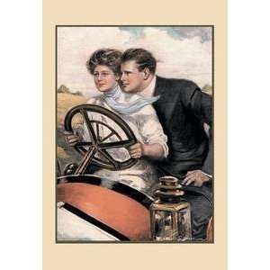  Vintage Art Love and Six Cylinders   Giclee Fine Art 