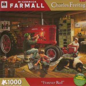    Forever Red Tractor Puzzle by Charles Freitag Toys & Games