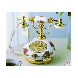  Antique Design Nostalgia Porcelain Phone Royal Blue Rotary 