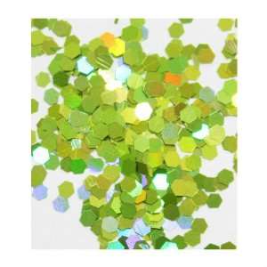  Zink Color Nail Art Spangles Hexagon 3D Light Green 100Pc 