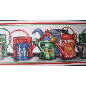  Watering Cans White Background Border