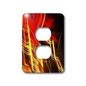 Florene Contemporary Abstract   Red Yellow Green Light   Light Switch 