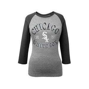 Chicago White Sox Womens Triblend Crew Neck Raglan T Shirt by 5th 