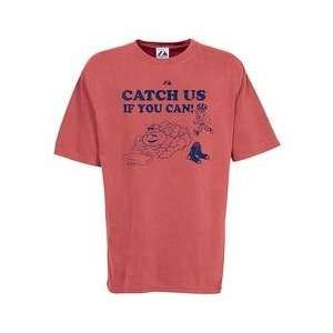Boston Red Sox Mascot Chase T Shirt by Majestic Athletic   Pigment Red 