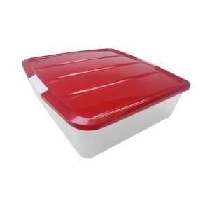 Iris Holiday Box with Buckle Up Lid   Set of 6 (Clear/Red) (6.25H x 