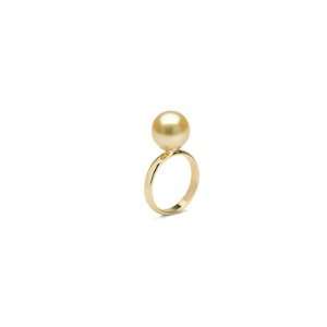  Golden South Sea Pearl Ring, 14kt Gold: Jewelry